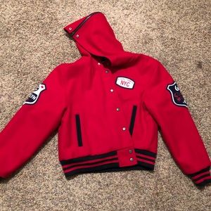 New York Classic Reversible NYC wool/silk W/ zip hood